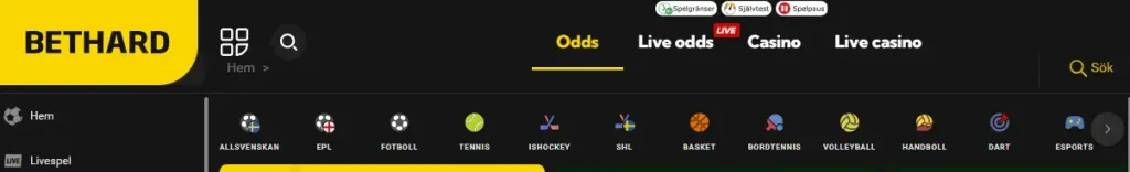 Bethard betting och livebetting