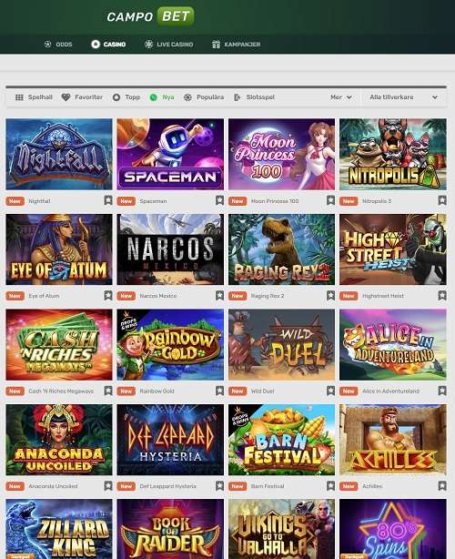 Campobet Casino Nyheter