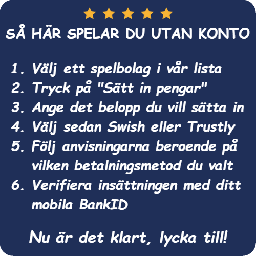 Casino utan registrering