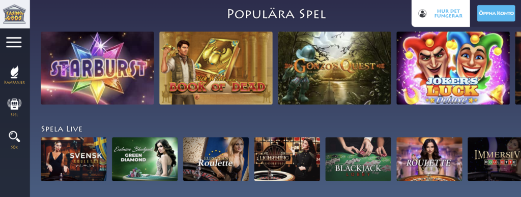 CasinoGods Nya Casino