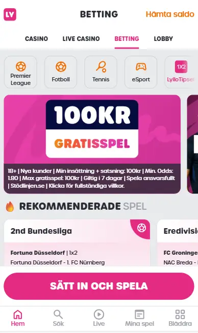 Lyllo Betting med odds bonus