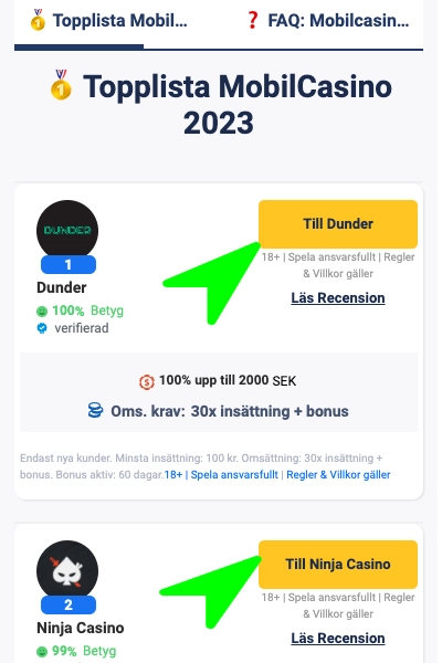 navigera till casino