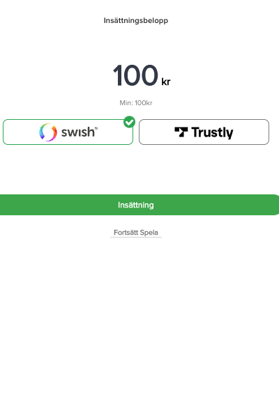 välj insättningsmetod swish