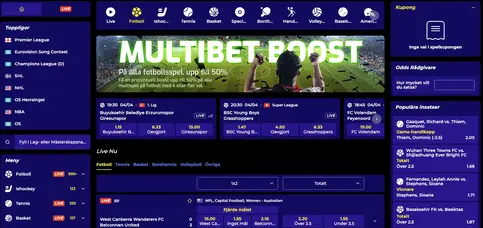 Race Casino Sports spelutbud