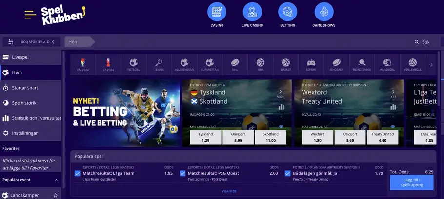 Spelklubben betting