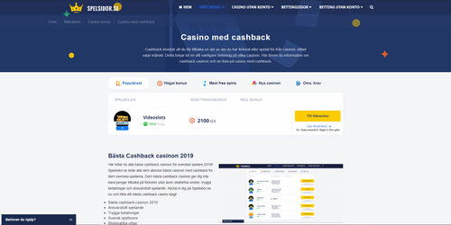 Cashback-casinon