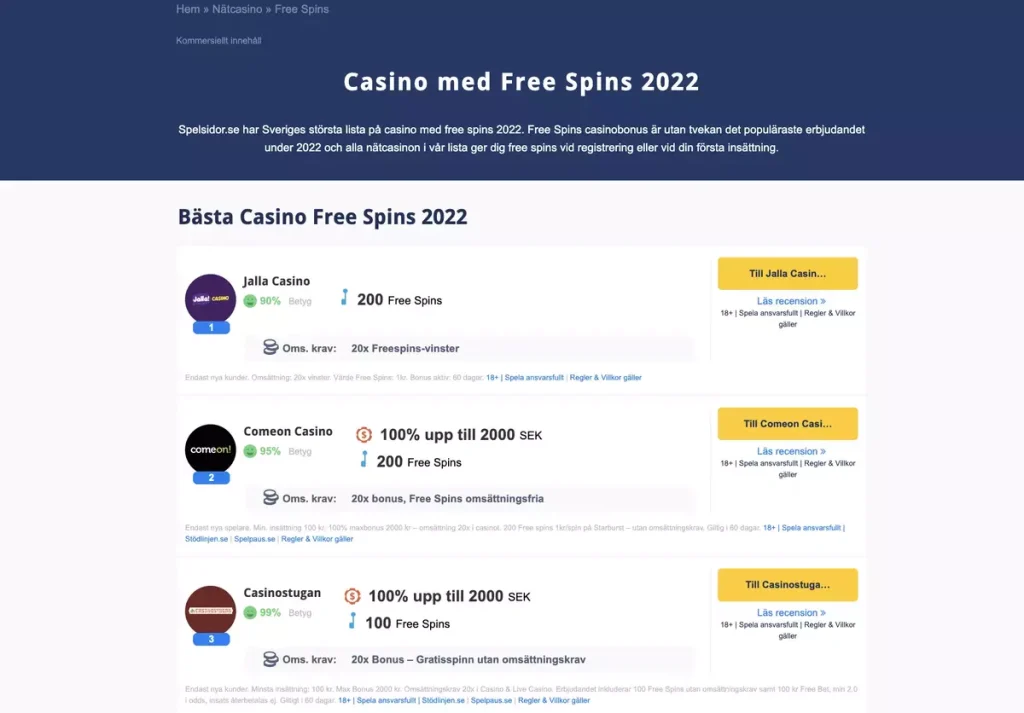 Casino Free Spins
