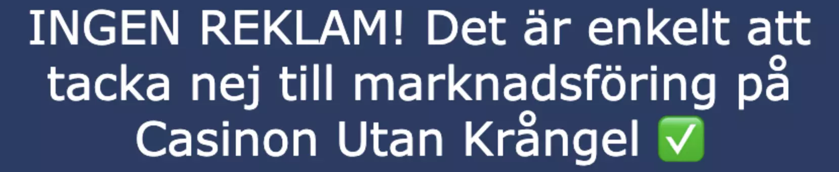 spela casino utan reklam