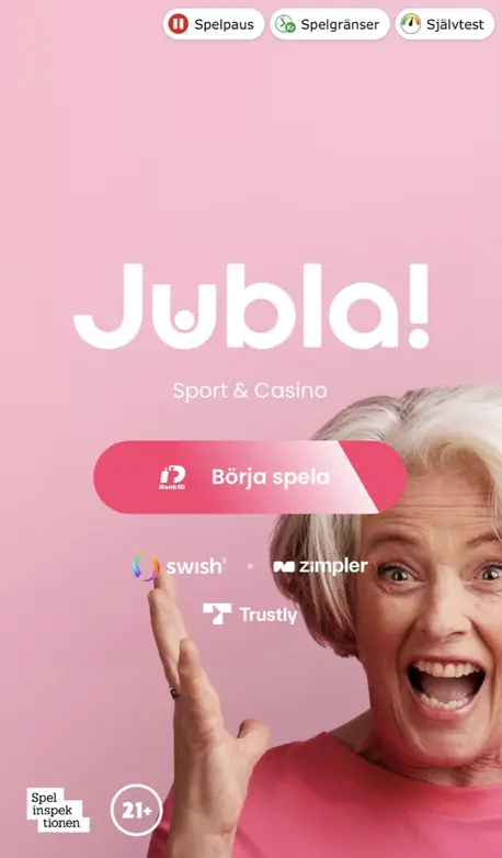 Jubla betting utan registrering