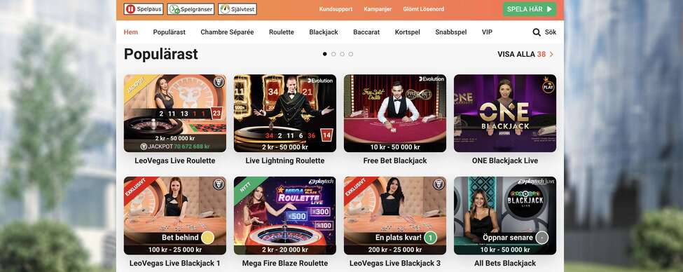 leovegas live casino