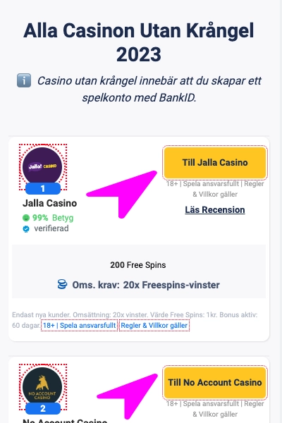 navigera dig till casino