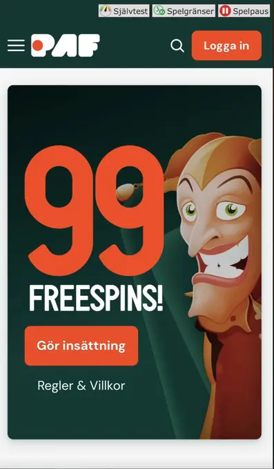 free spins utan omsättning