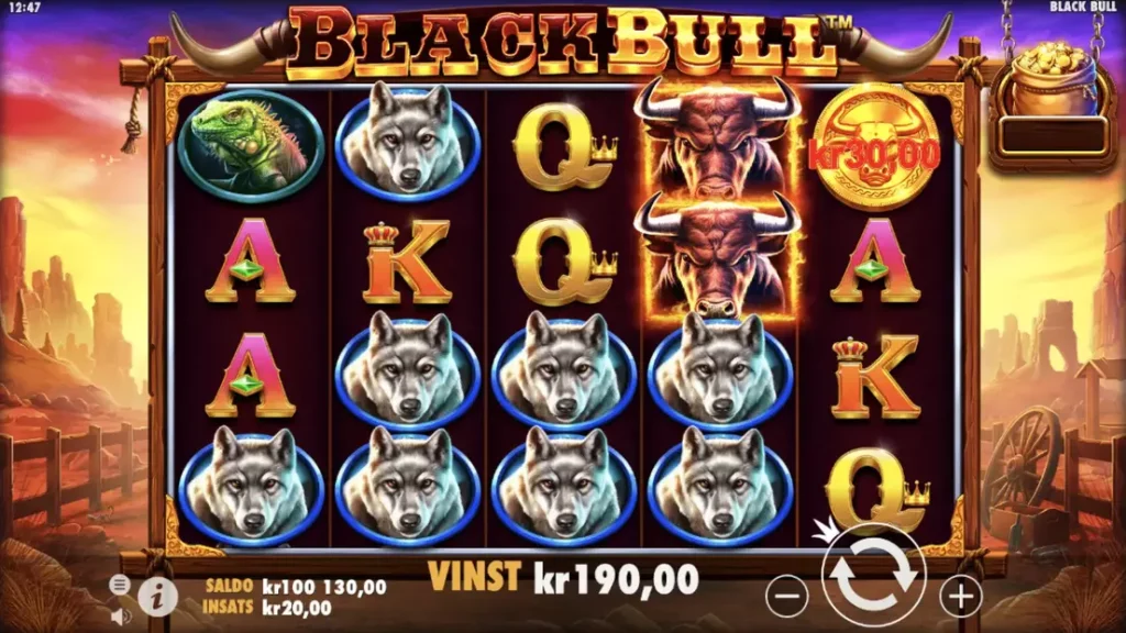 black bull spelautomat