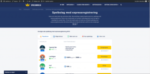Topplista på bästa spelbolag med expressregistrering 2018