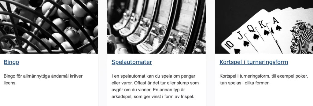 olika svenska licenser