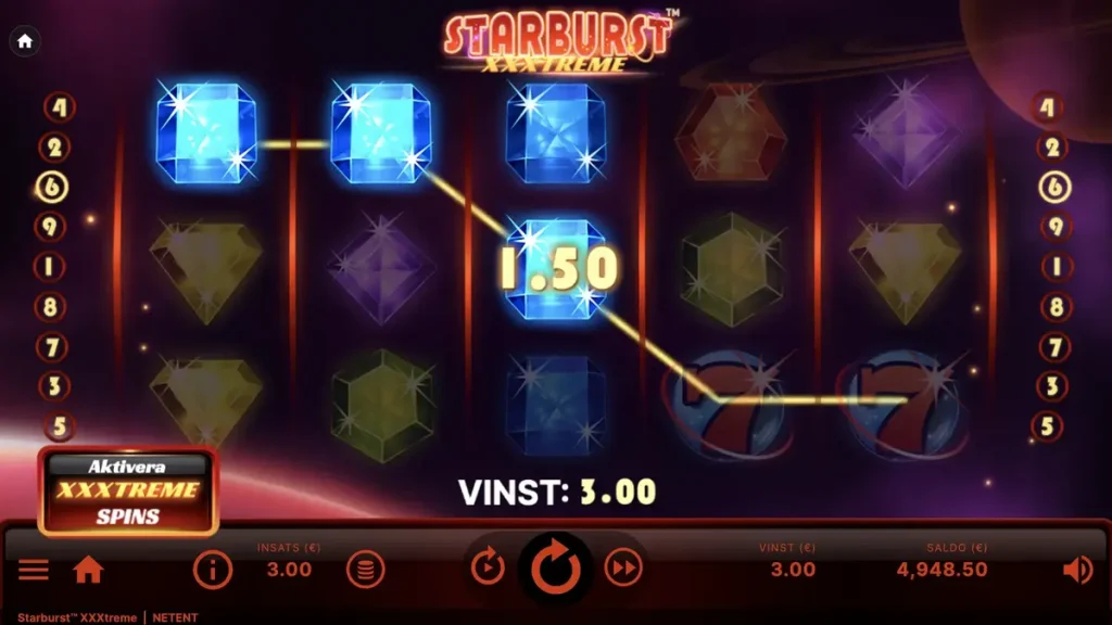 starburst xxxtreme free spins